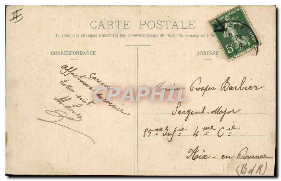 CPA Montpellier Prefecture  — Verso