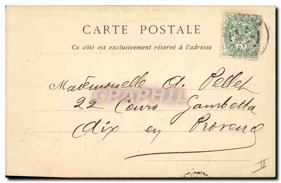 CPA Montpellier La Prefecture  — Verso