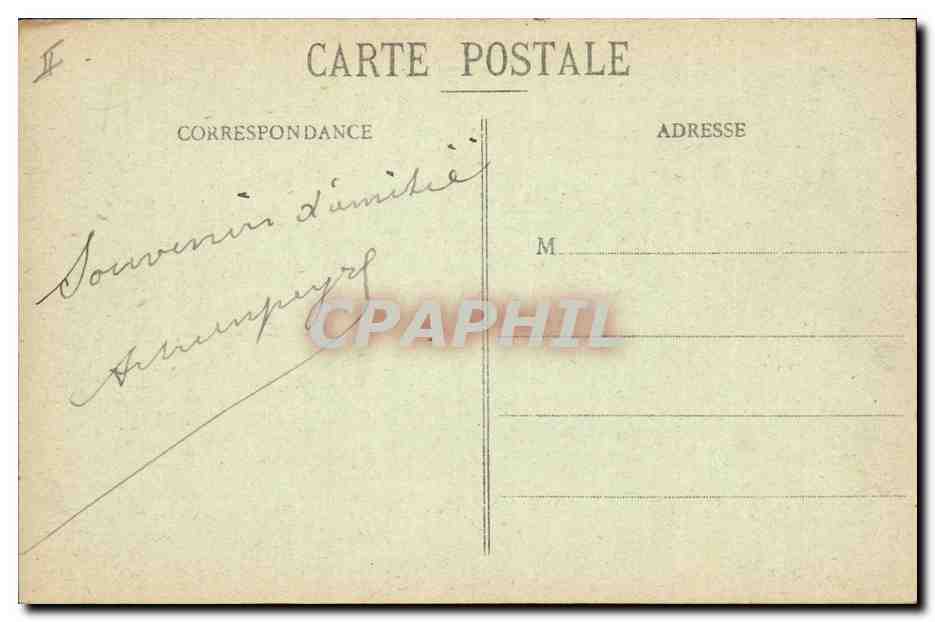 CPA Marseille La Prefecture  — Verso