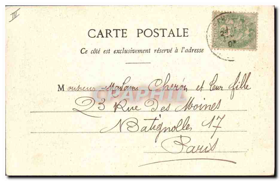 CPA Mezieres Hotel de la Prefecture  — Verso