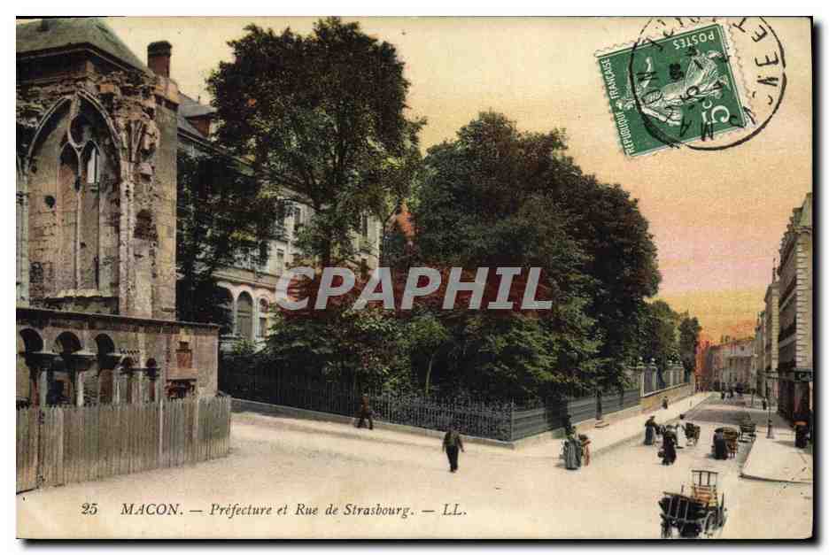 CPA Macon Prefecture et Rue de Strasbourg 