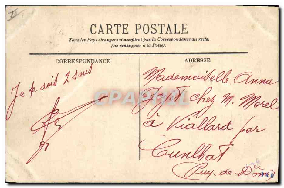 CPA Macon Prefecture et Rue de Strasbourg  — Verso