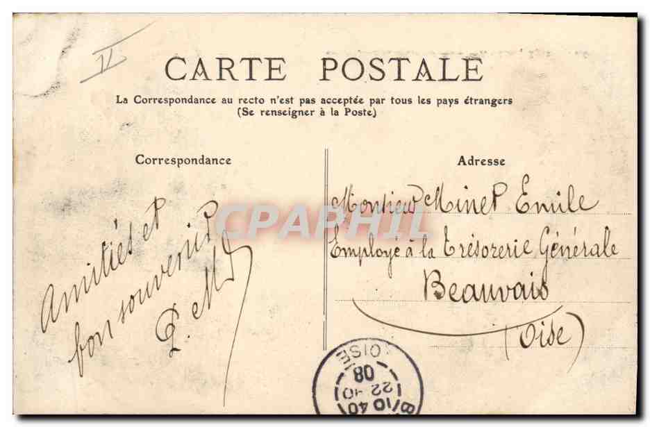 CPA Mezieres Vue prise derriere la Prefecture  — Verso