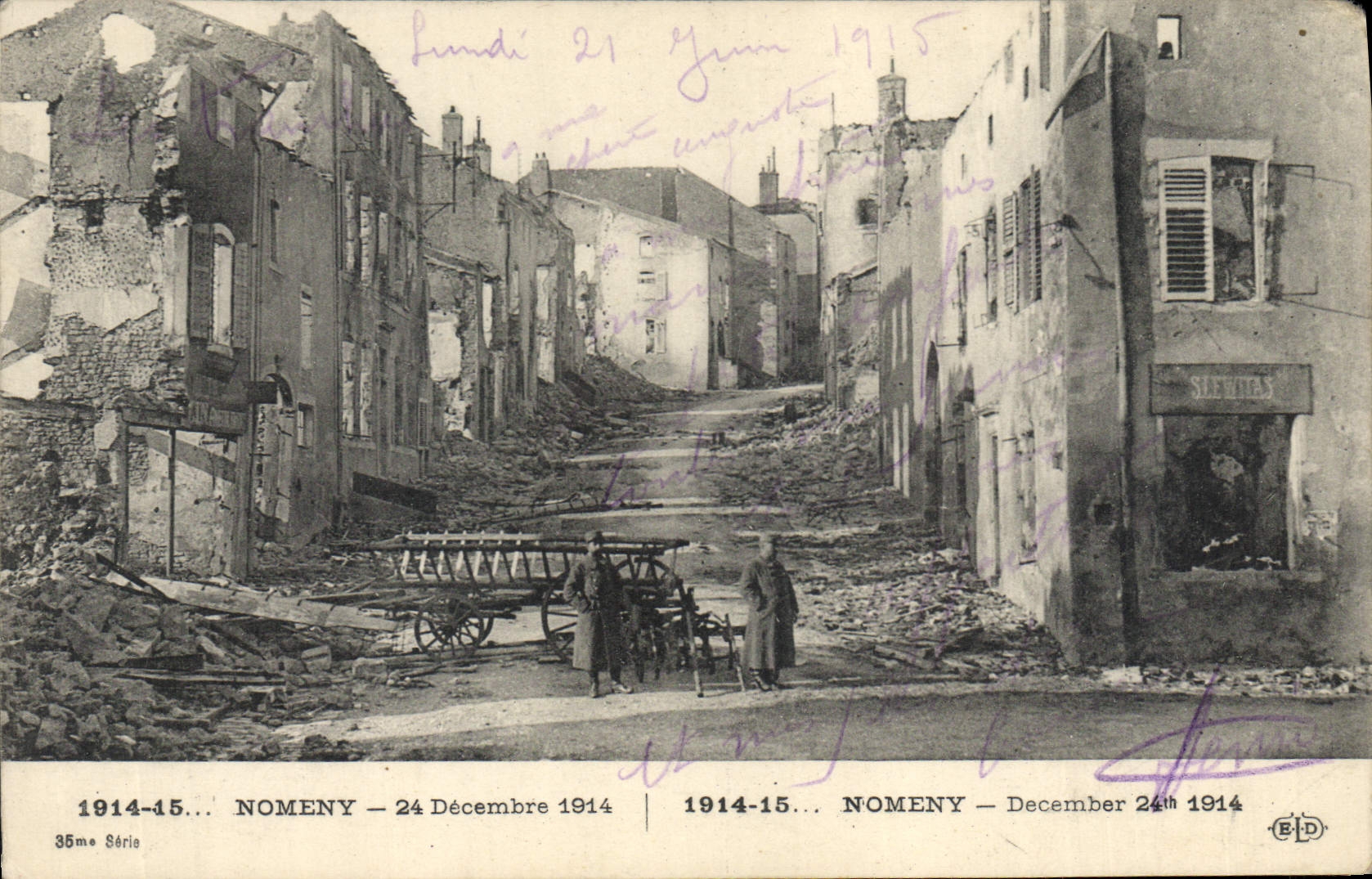 Nomeny — Décembre 1914 — 35me Série — Éditeur E. Le Belley