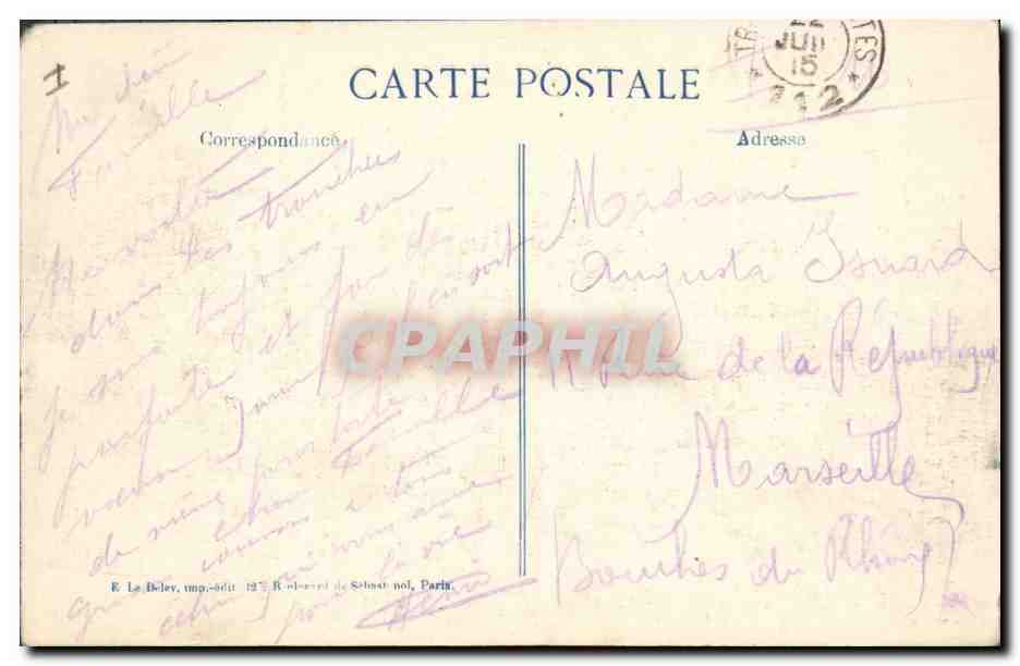 Nomeny — Décembre 1914 — 35me Série — Éditeur E. Le Belley — Verso
