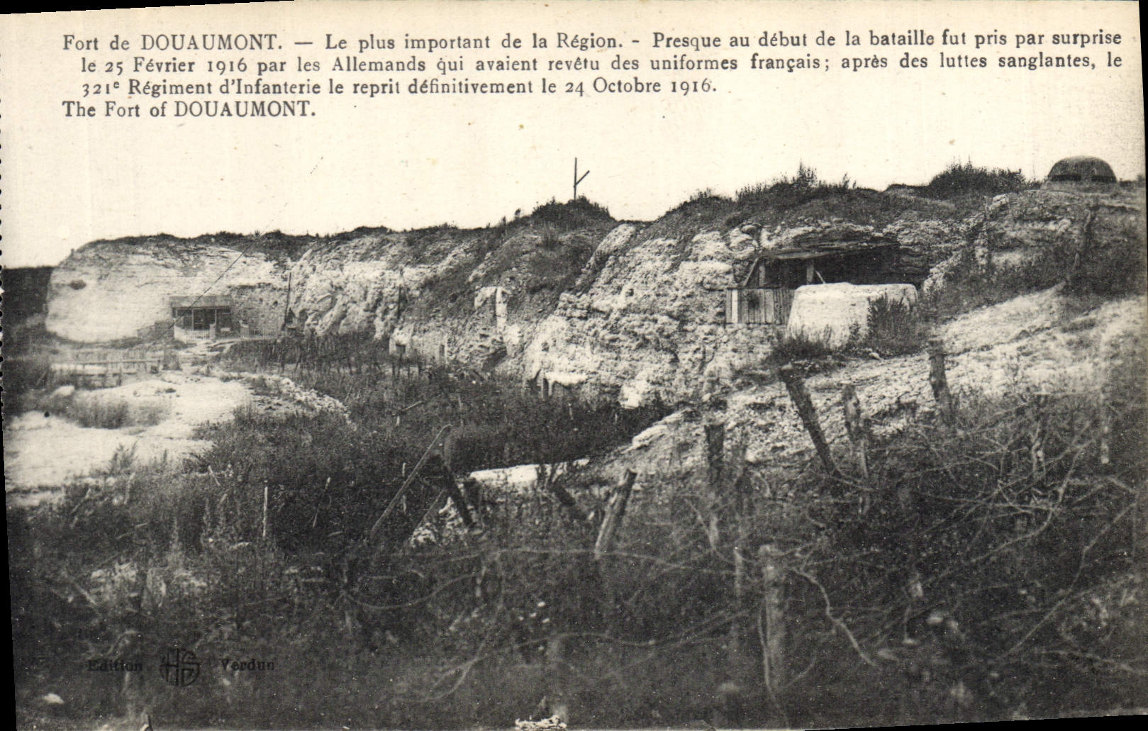 CPA Militaria Fort de Douaumont Le plus important de la region 