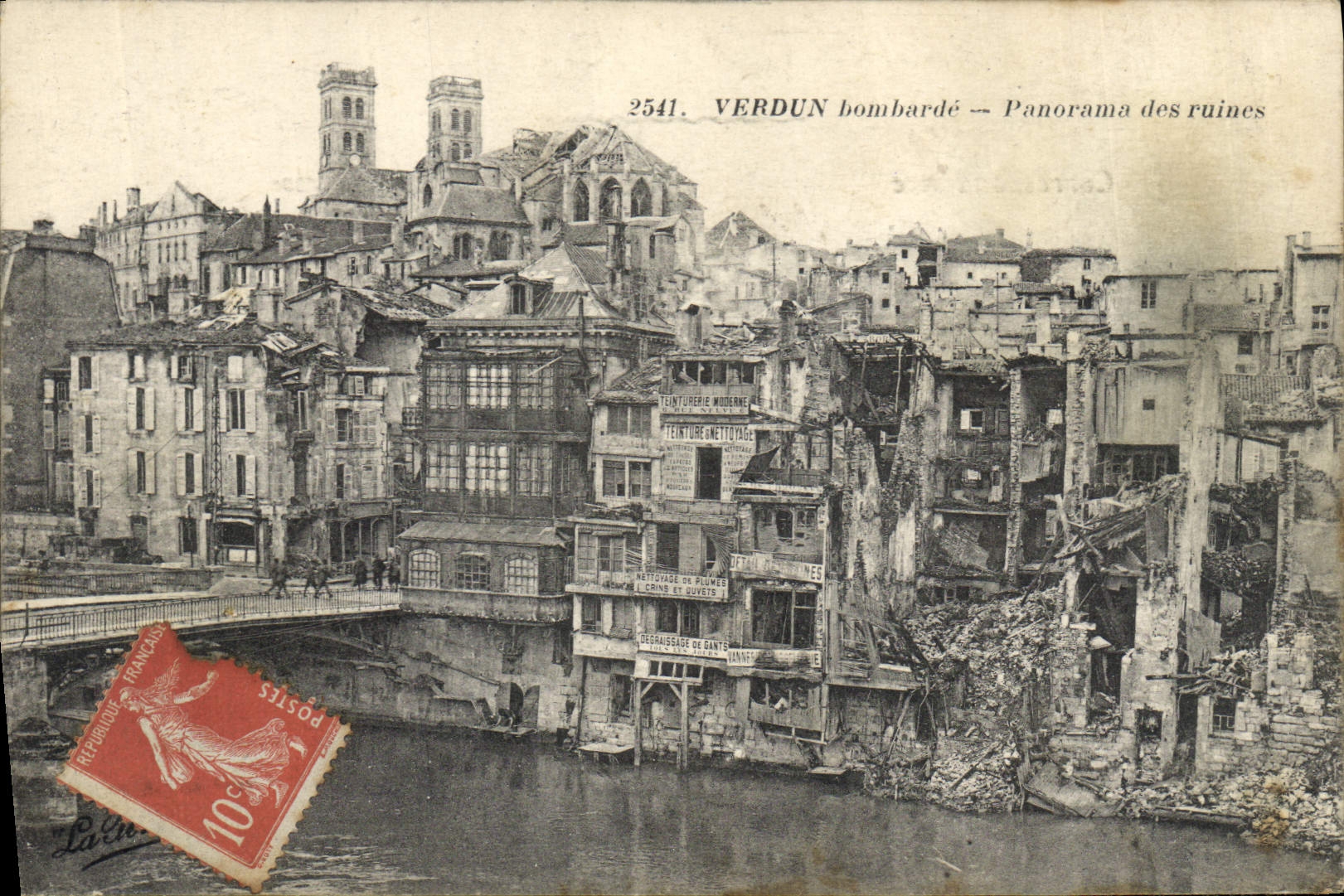 Verdun bombardé — Panorama des ruines — Éditeur Lain n°2541