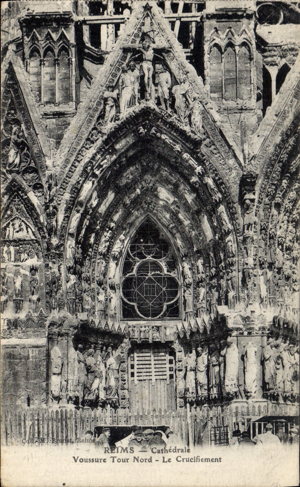 Reims — Cathédrale — Voussure Tour Nord — Le Crucifiement