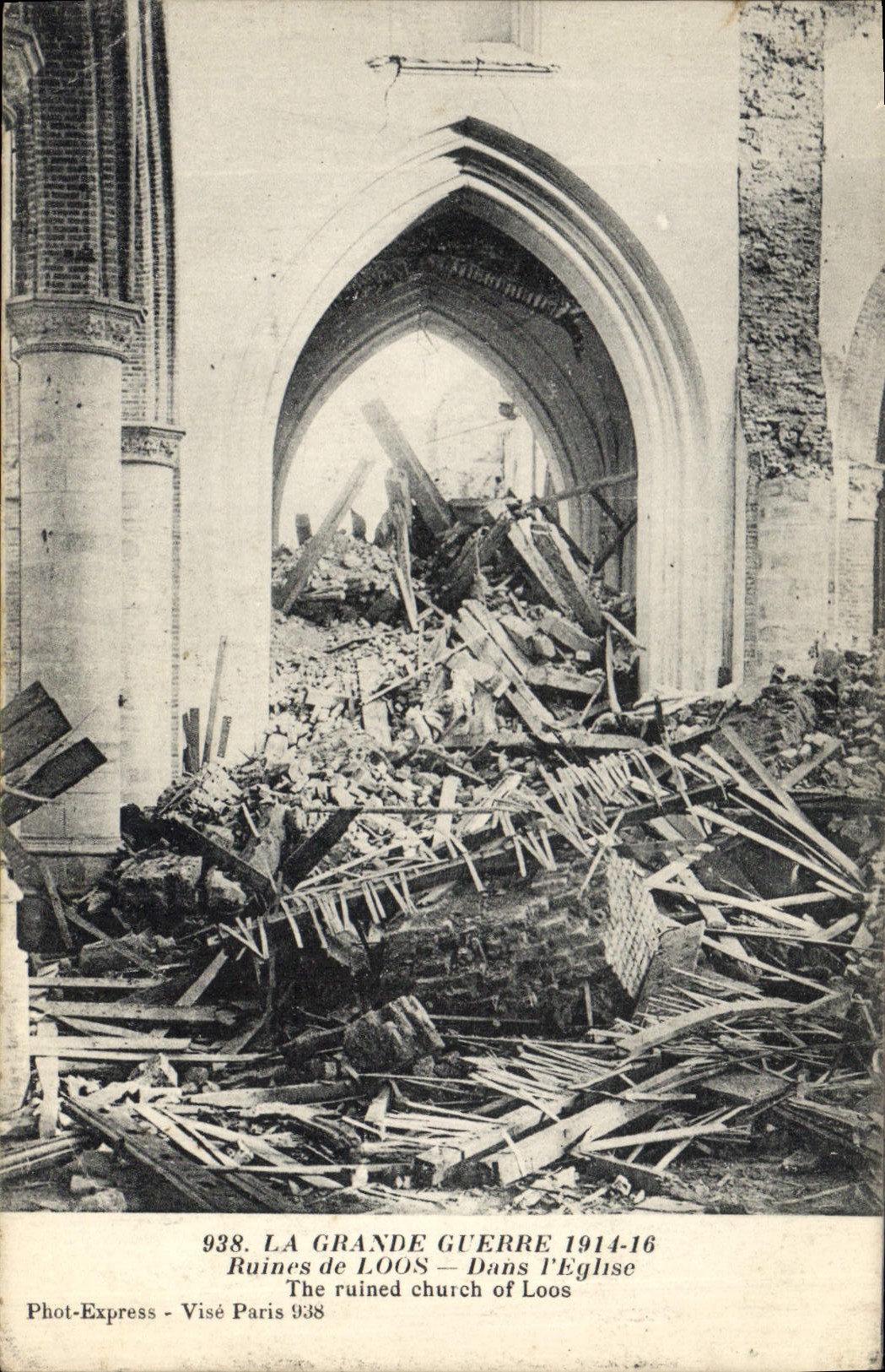 Ruines de Loos — Dans l'Église — Phot-Express - Visé Paris 938