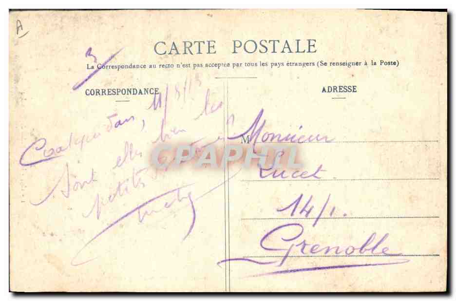 CPA Folklore Finistere Jeunes filles de Bannelec  — Verso