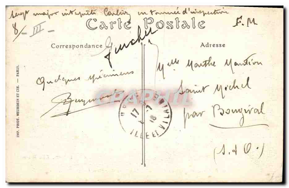 CPA Folklore Noce bretonne au pays de Cournouailles Les Demoiselles d'honneur Mariage — Verso