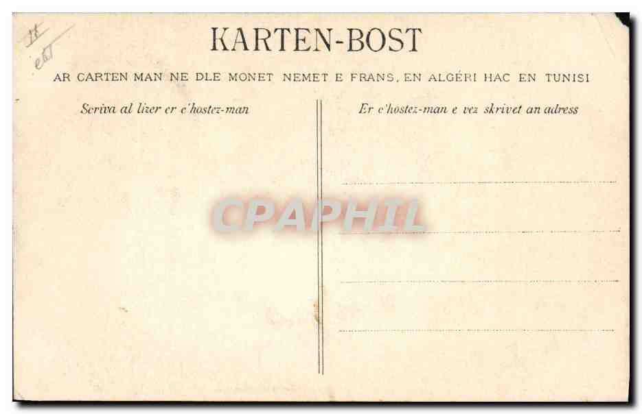 CPA Folklore Maries de Ploare Environs de Douarnenez L'entree en gavotte Mariage — Verso
