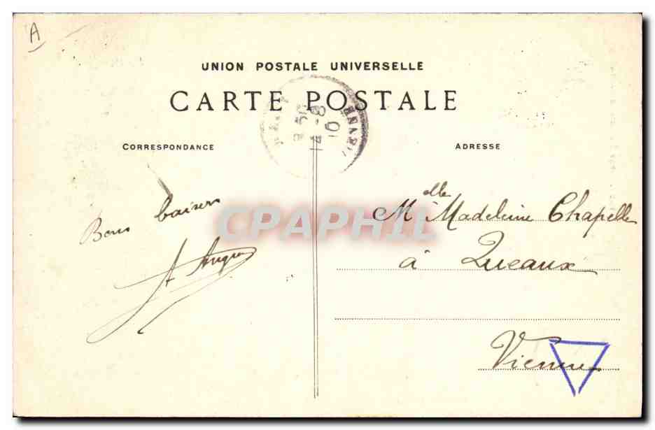 CPA Folklore Jeune homme de Pont l'Abbe  — Verso