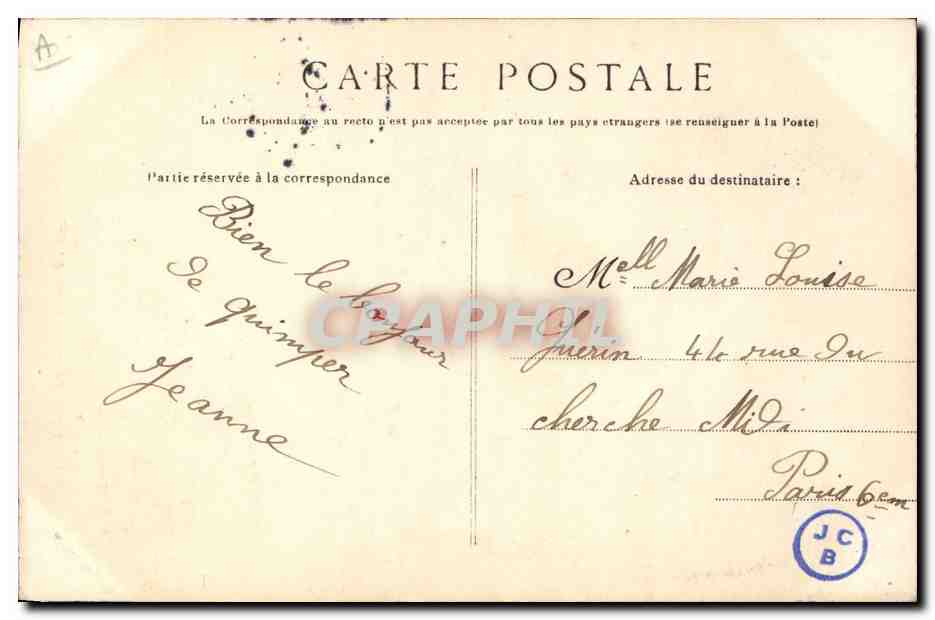 CPA Folklore Jeune fille et fillette de Pont Aven  — Verso