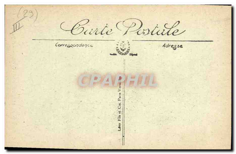 CPA Folklore Moeurs et types bretons Costumes de Quimperle — Verso