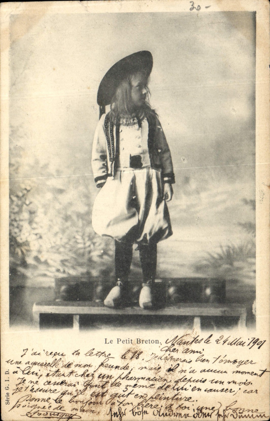 CPA Folklore Le petit breton 