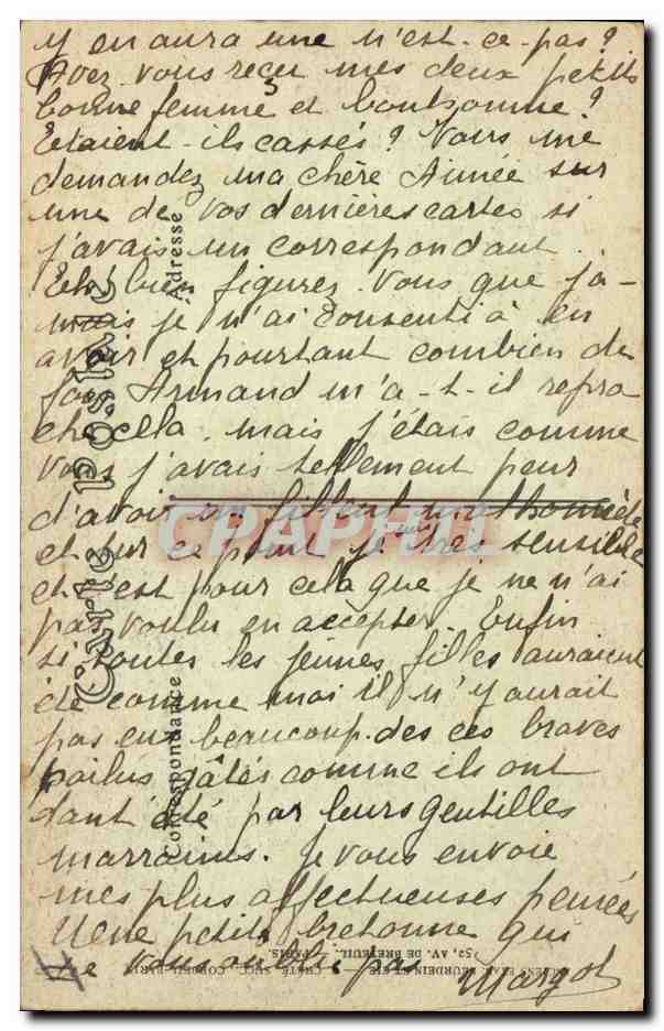 CPA Folklore En Bretagne Jeune gas bourrant sa pipee  — Verso