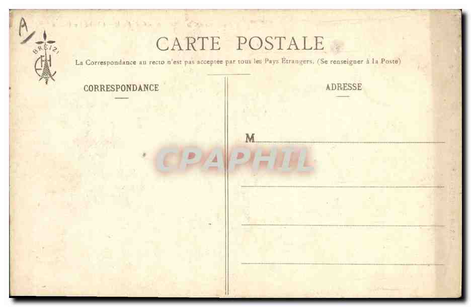 CPA Folklore Homme et femme de Gouezec  — Verso