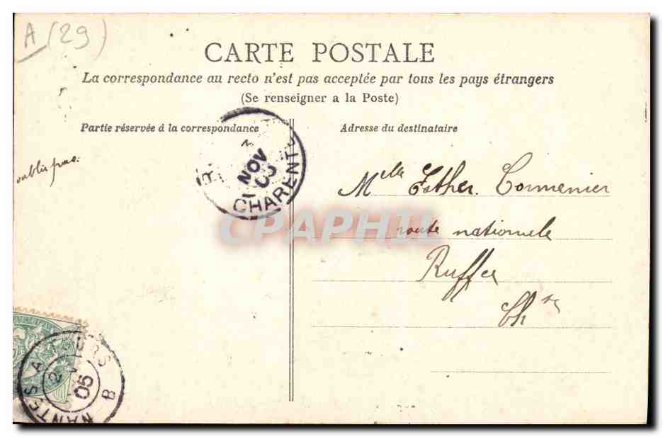 CPA Folklore Costumes de Concarneau et de Pont l'Abbe  — Verso