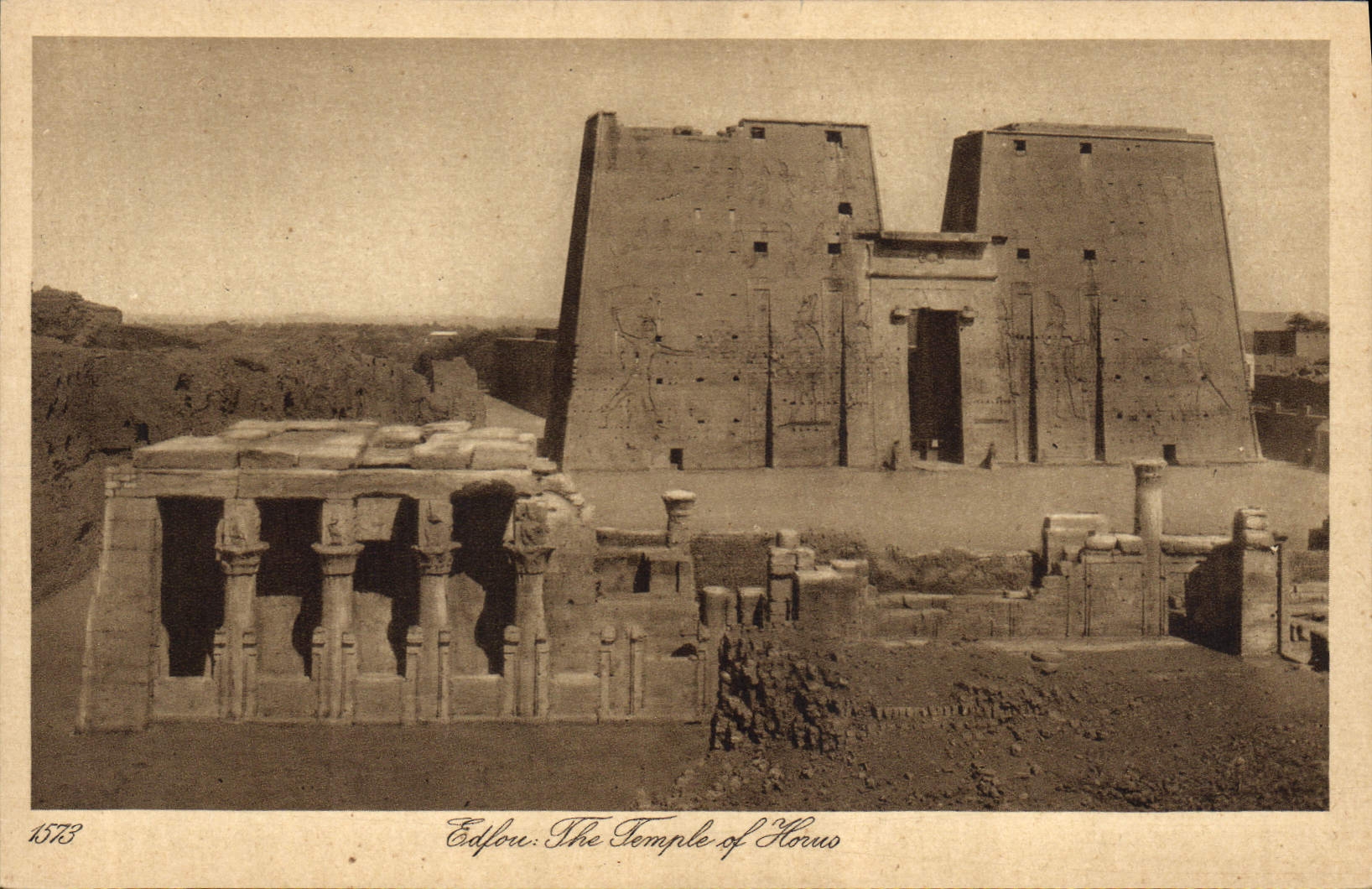 Edfou: The Temple of Horus — série 1573 — éditeur Lehner & Landrock, Le Caire