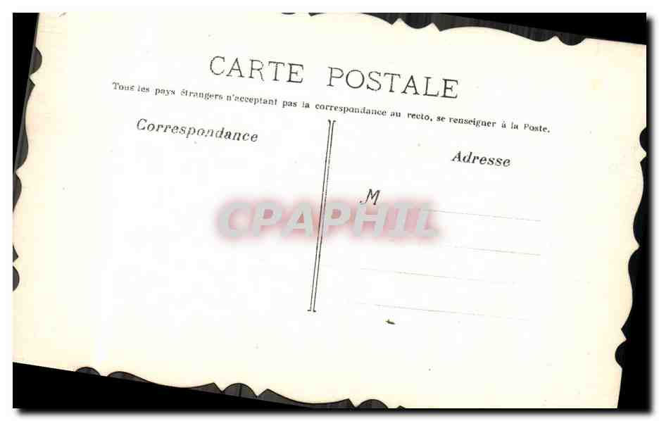 Livre ouvert — paysage avec arbres et fleurs — carte postale — Verso