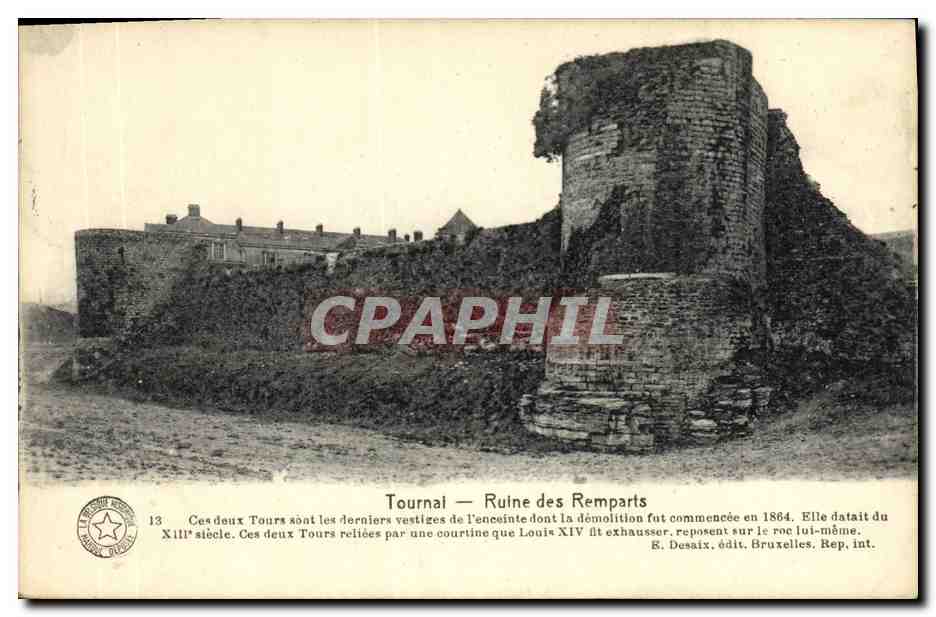 CPA Tournal Ruine des Remparts 