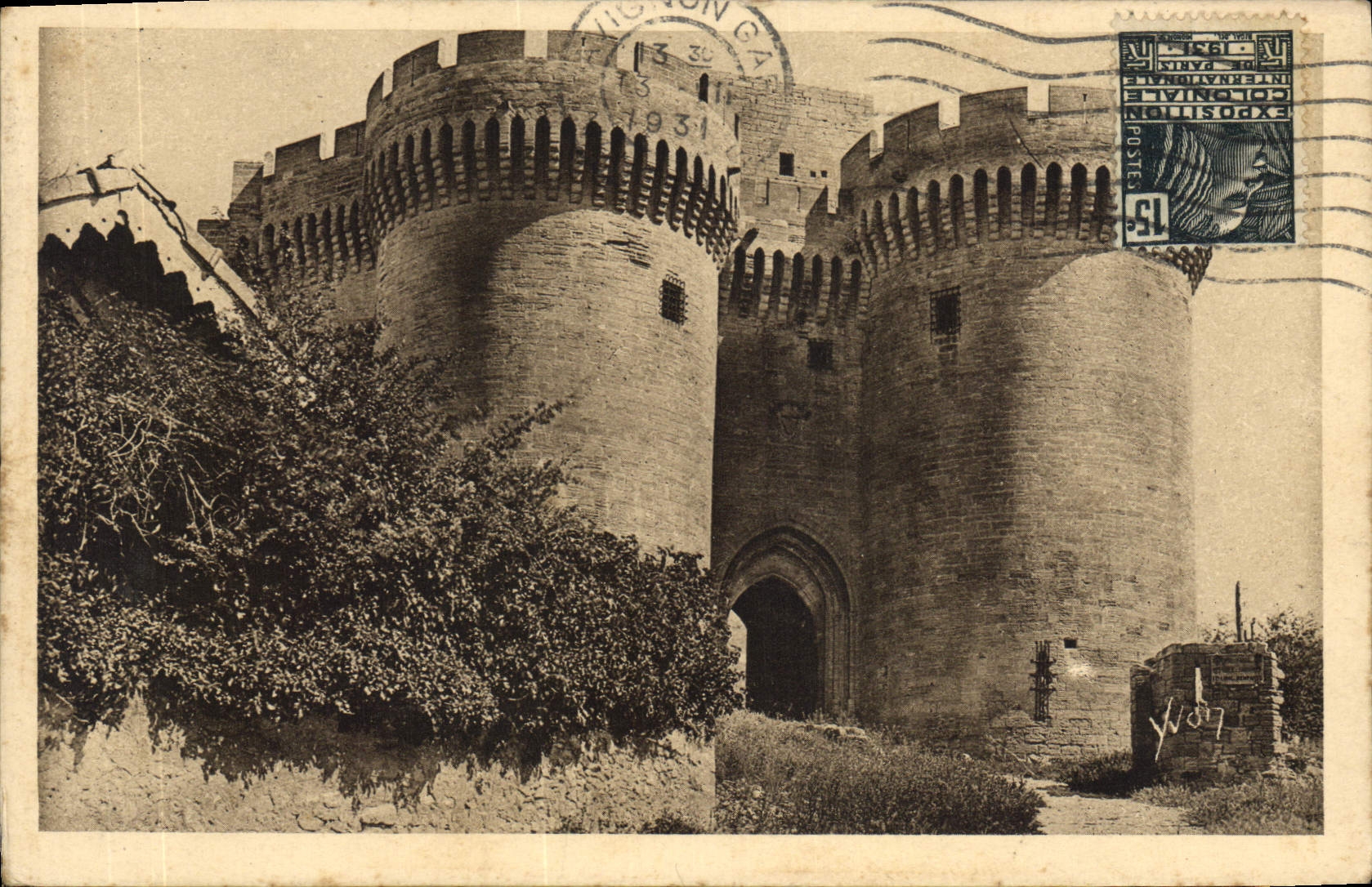 CPA Villeneuve les Avignon (Gard) Porte fortifiee du Fort Saint Andree 