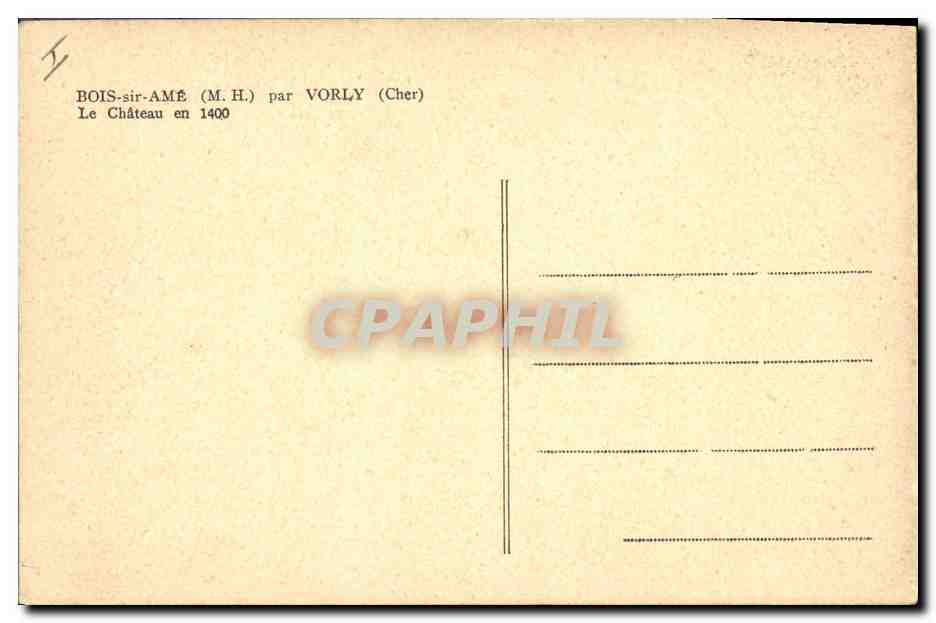CPA Bois sir Ame en 1400  — Verso