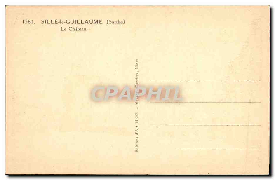 CPA Sille le Guillaume (Sarthe) Le Chateau  — Rückseite