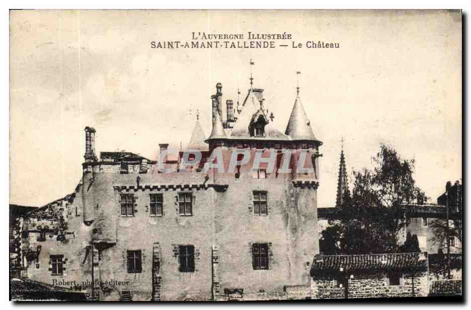 CPA L'Auvergne Illustree Saint Amant Tallende Le Chateau 
