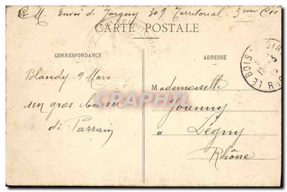 CPA Chateau feodal de Blandy les Tours  — Rückseite