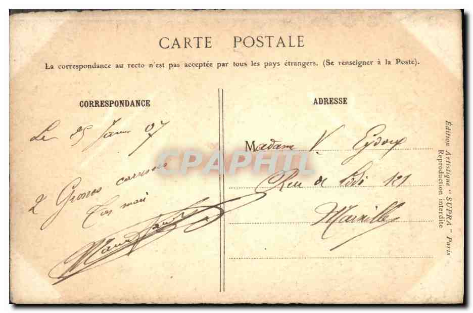 Château de Roche-Maillé — Le Maine — Édition Artistique SUPRA, Paris — Verso