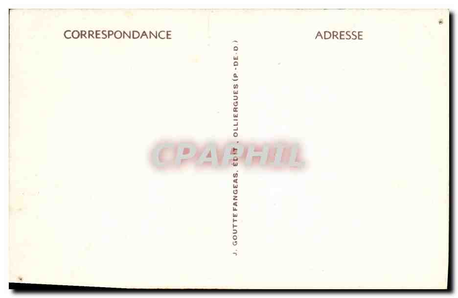 CPA L'Auvergne Chateau de Tournoel  — Rückseite