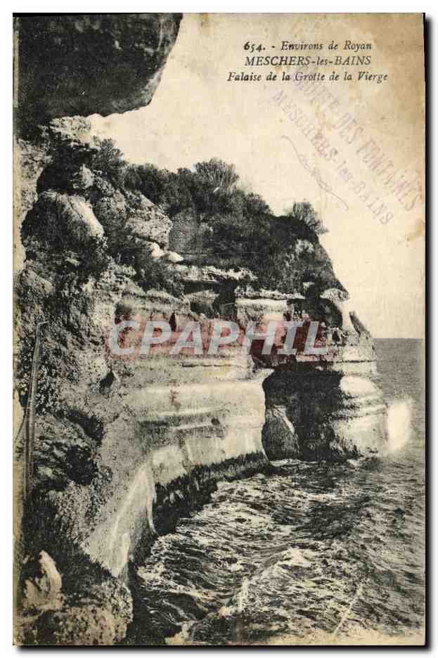 CPA Environs de Royan Meschers les Bains Falaise de la Grotte de la Vierge 