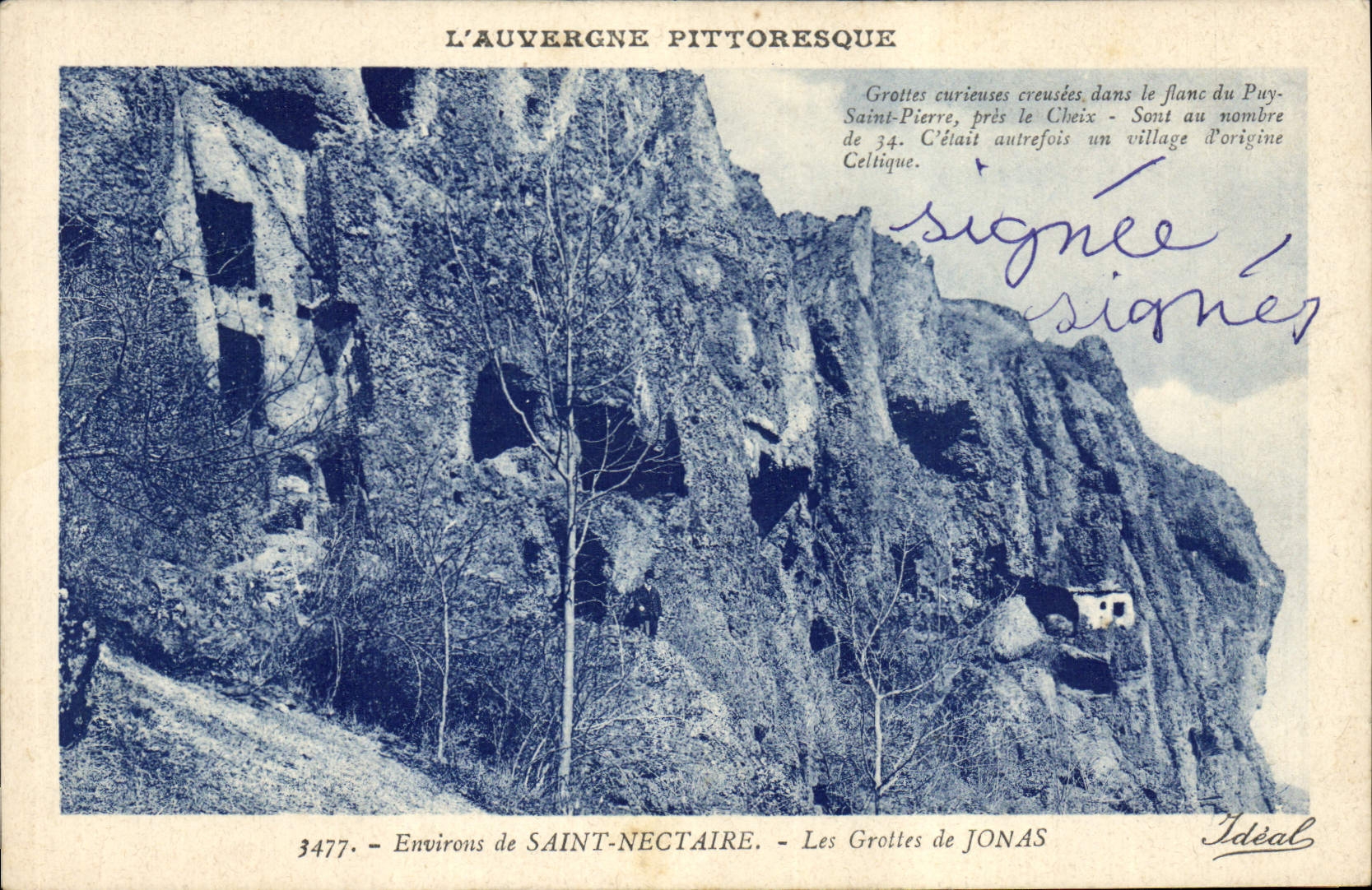 Les Grottes de Jonas — Environs de Saint-Nectaire — L'Auvergne pittoresque — Idéal, n° 3477