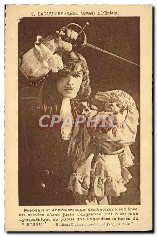 Gaston Jacquet en Lagardère (l'Enfant) — scène de 'Bossu' — Éditions Cinématographiques Jacques Haik