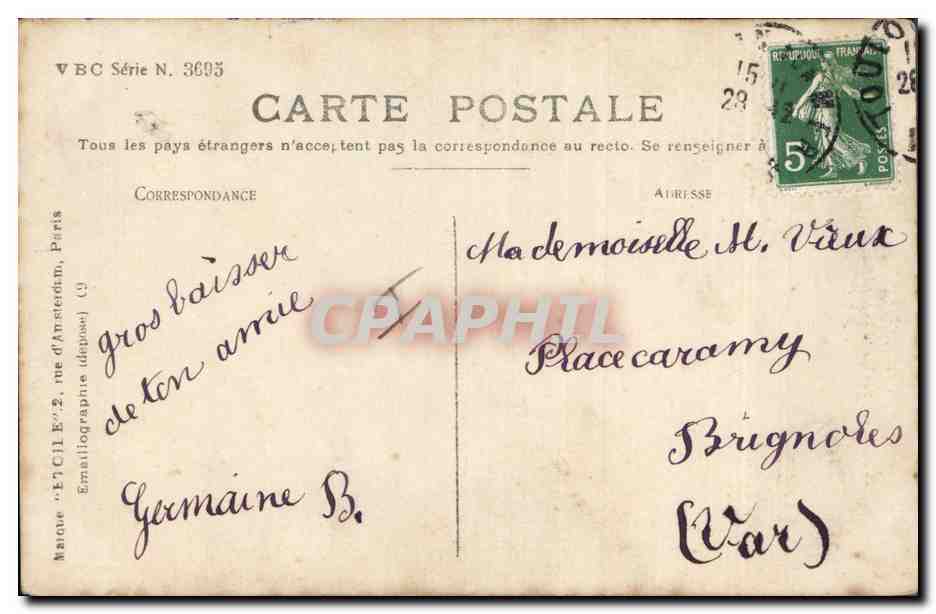CPA Fantaisie Enfants Poupee  L'Ange de Noel pour vous chers mignons a de beaux jouets d'excellents  — Rückseite