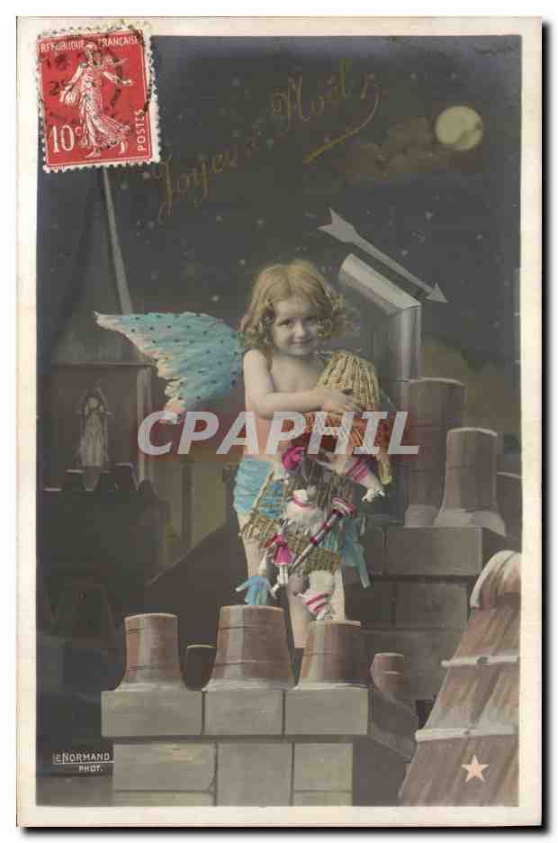 CPA Fantaisie Enfants Poupee  Joyeux Noel Ange