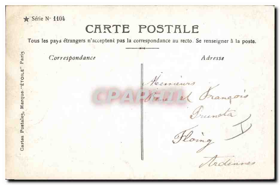 CPA Fantaisie Enfants Poupee  Joyeux Noel Ange — Verso