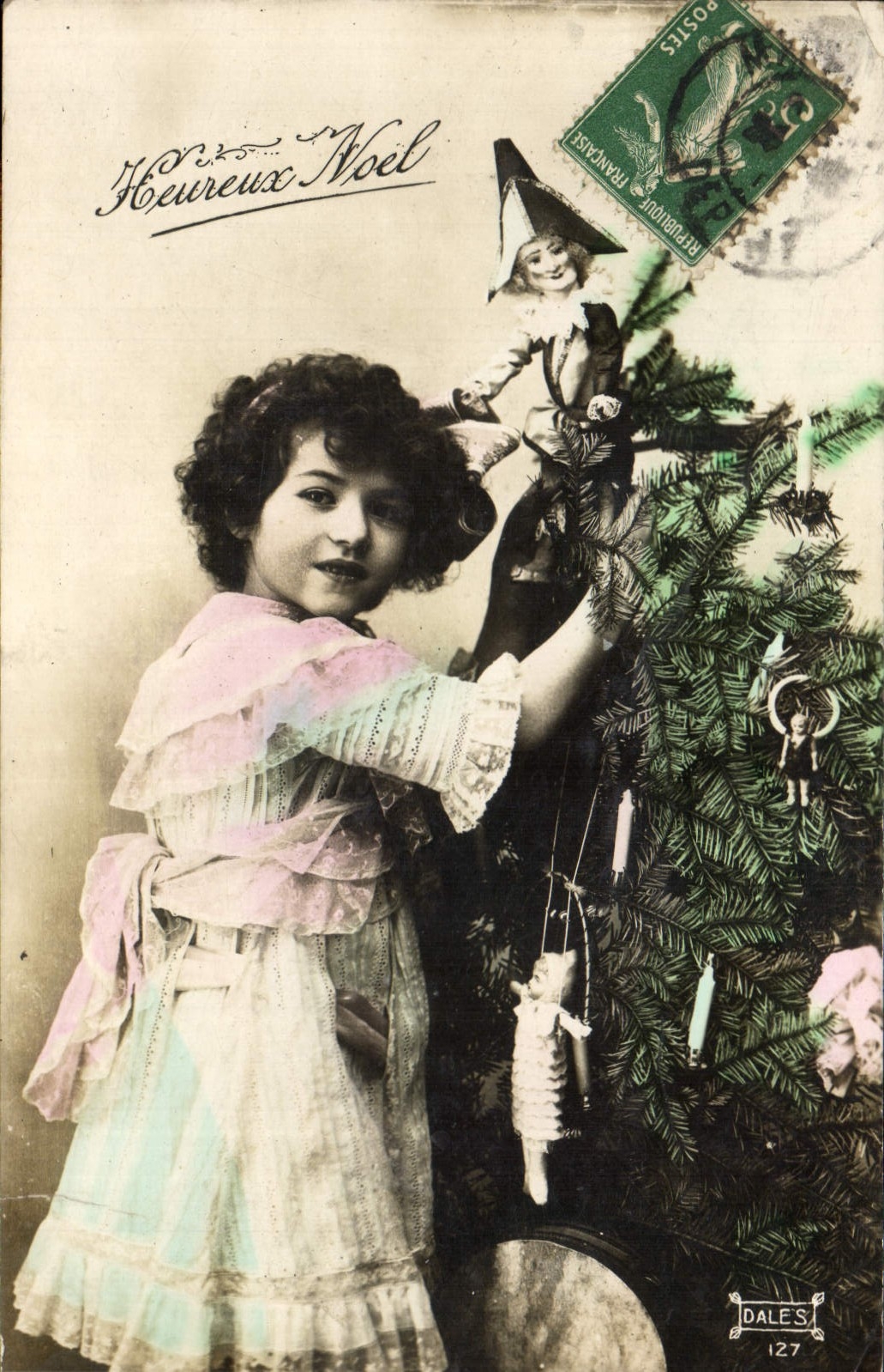 CPA Fantaisie Enfants Poupee  Heureux Noel