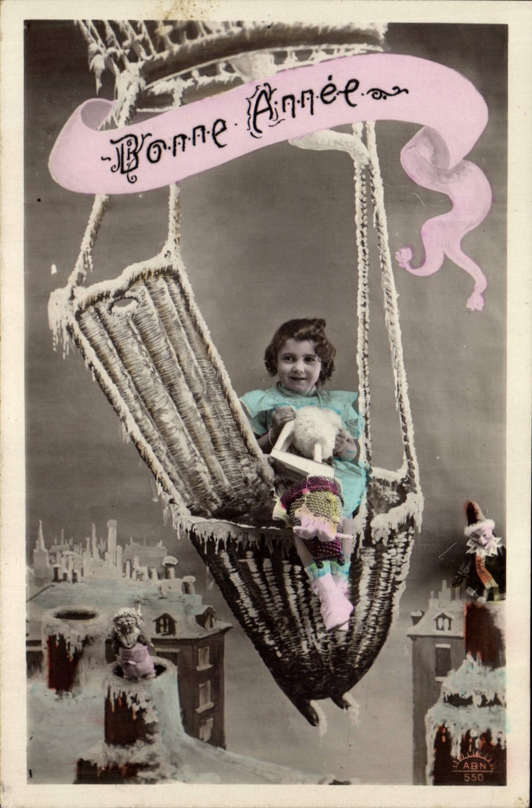 CPA Fantaisie Enfants Poupee  Bonne Annee 