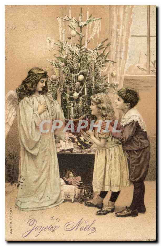 CPA Fantaisie Enfants Poupee  Joyeux Noel Ange 