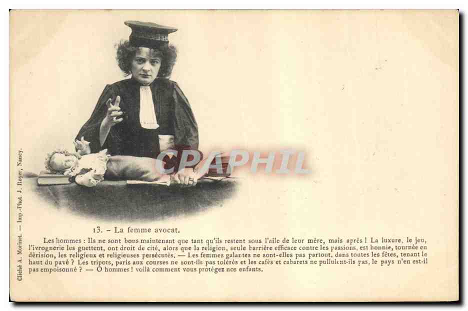 La femme avocat — série 13 — Imp. Phot. J. Royer, Nancy