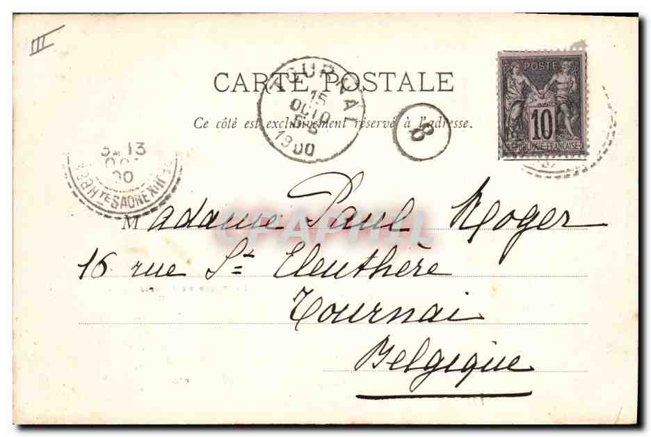 CPA Gray Le Palais de Justice Le Theatre  — Verso