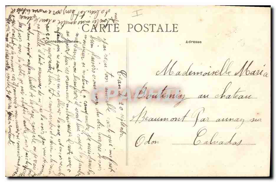 CPA Gaen Palais de Justice et Nouvelle Rue  — Verso