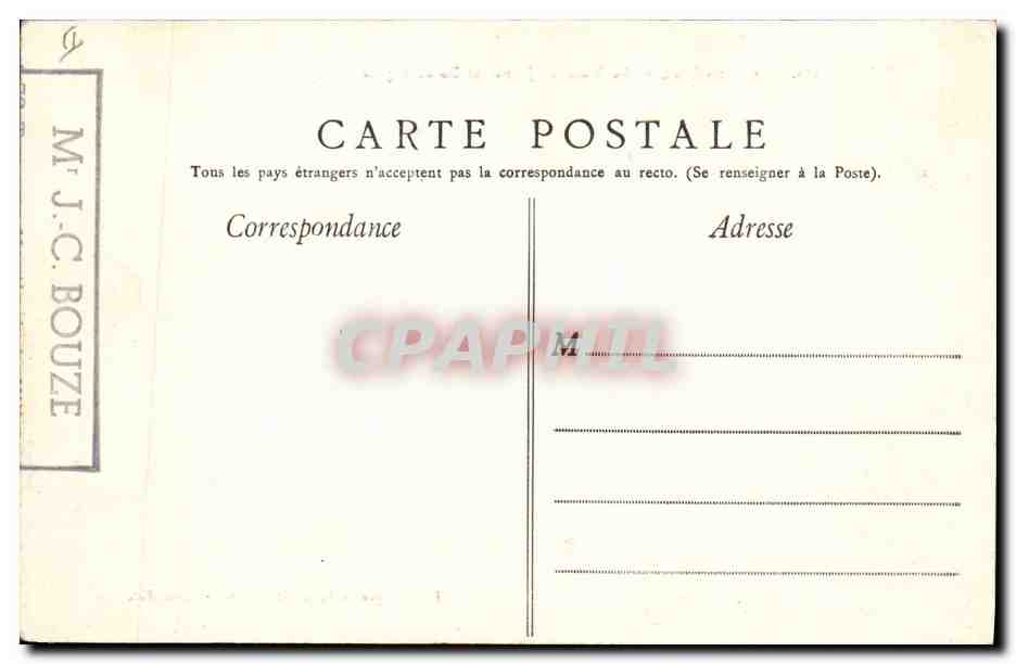 CPA Grenoble Le Palais de Justice et Statue Bayard  — Verso