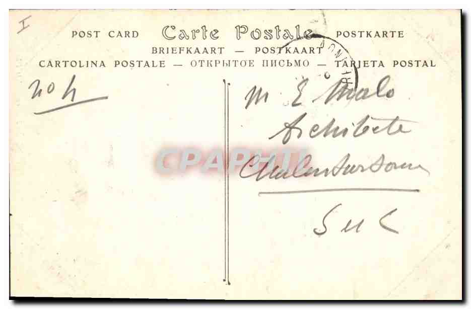 CPA Grenoble Porte du Palais de Justice  — Verso