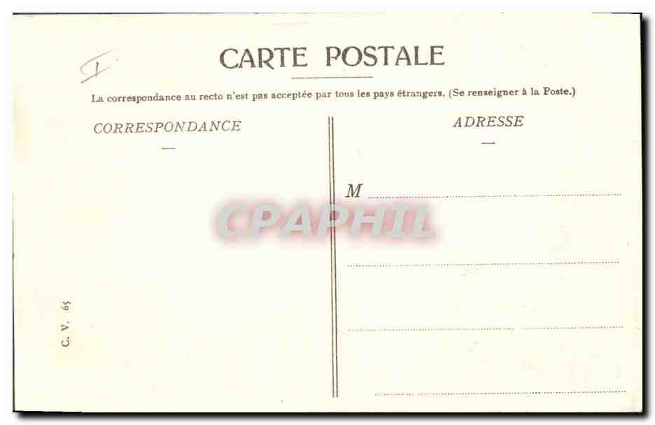 CPA Grenoble Le Palais de Justice  — Verso