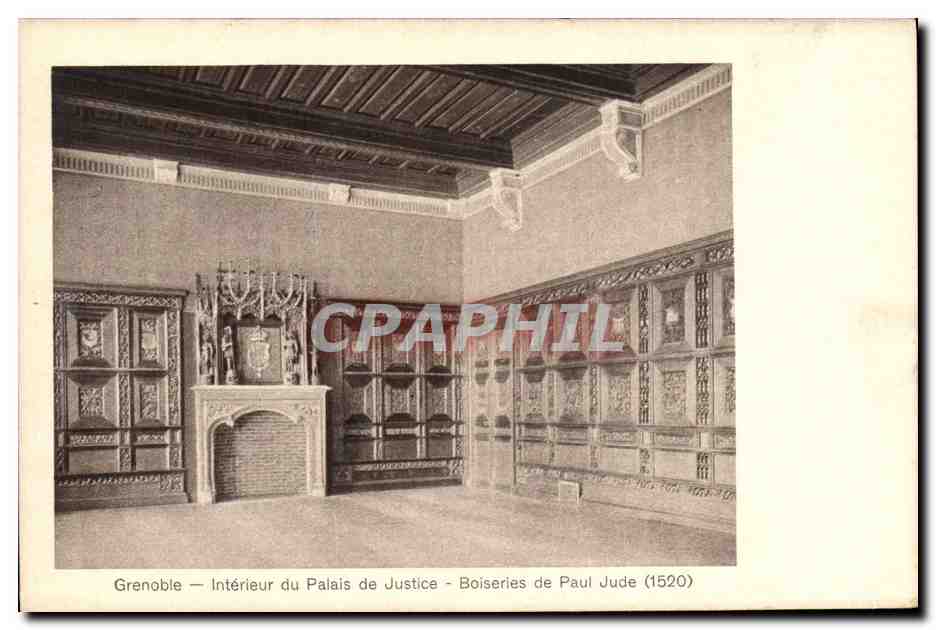 CPA Grenoble Interieur du Palais de Justice Boiseries de Paul Jude (1520) 