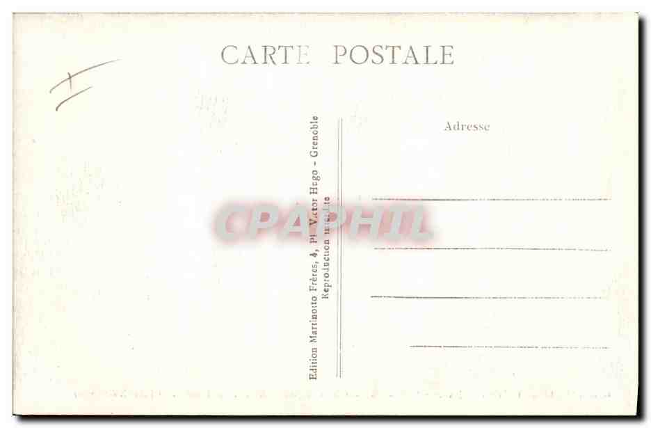 CPA Grenoble Le Palais de Justice Salle de la Cour des Comptes Cheminee et Boiseries de Jude (XV sie — Verso